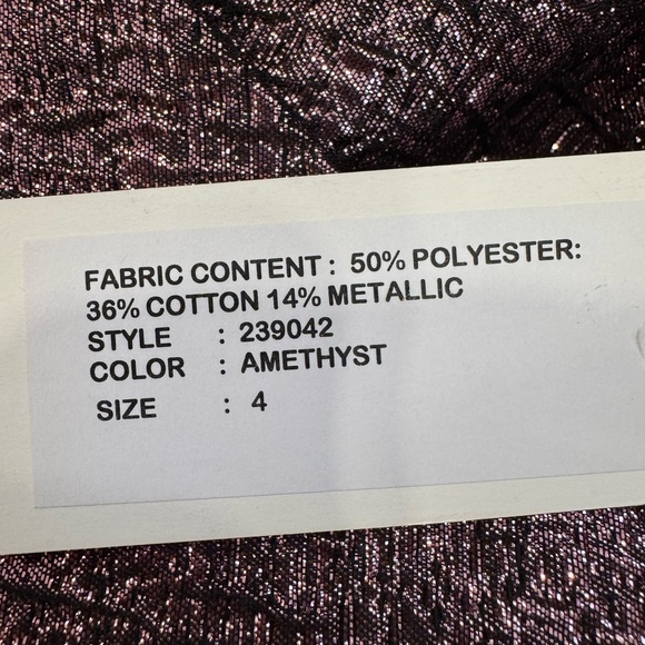 Teri Jon by Rickie Freeman Metallic Jacquard Bodice Off Shoulder Gown Dress - Picture 13 of 16